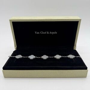 Van Cleef & Arpels White Gold Mother of Pearl Bracelet